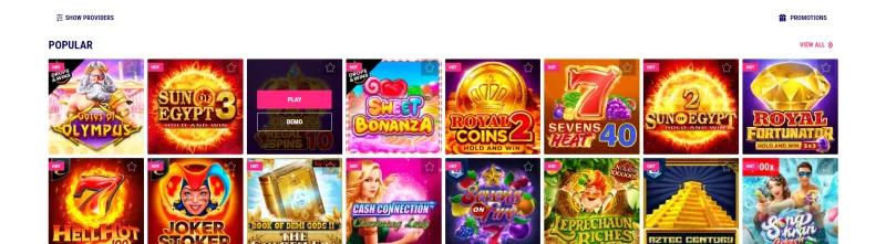 Англомовна глобальна версія сайту Favbet: категорії казино і сітка популярних ігор